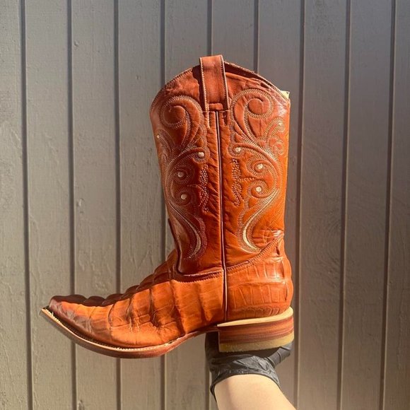 #72 Crocodile Tail Design Western Boot with Detail, Style Model 3104 main image 5